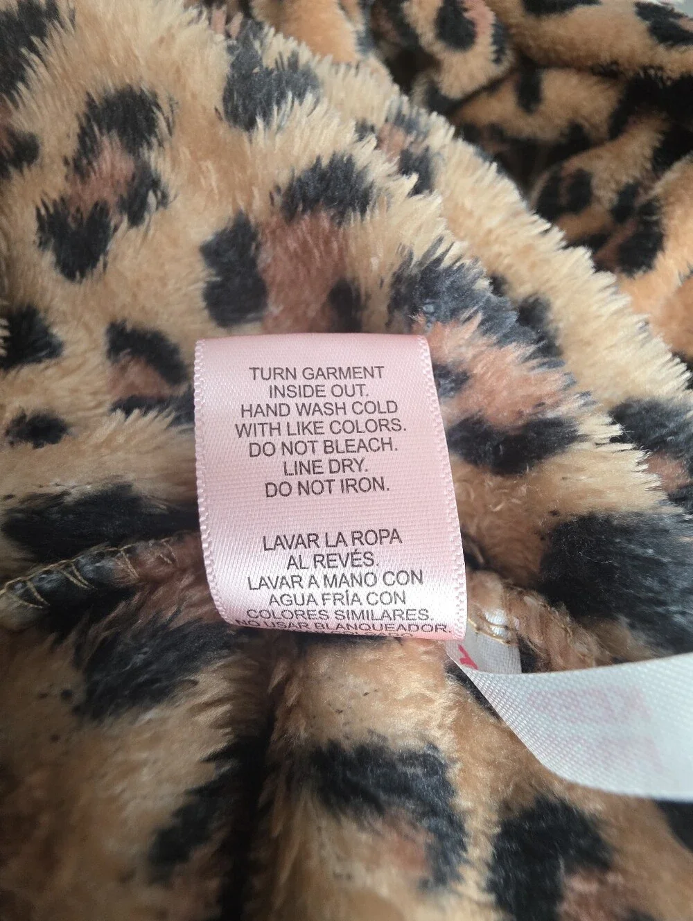 Juicy Couture S/M Leopard Print Plush Hooded Sleepwear Sherpa Lounge Dress